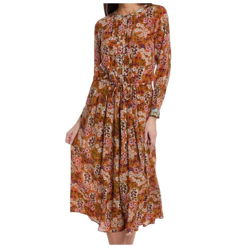 Weekend Max Mara “Siro” Silk Maxi Shirt Dress NWT Size 14 (US) / 48 (IT)